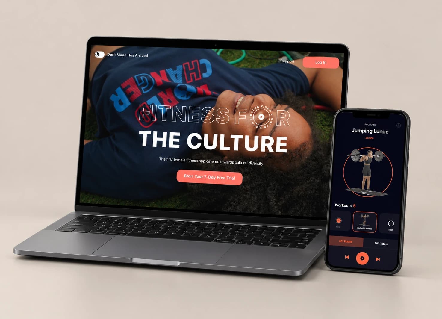 Reset website shown on laptop and phone